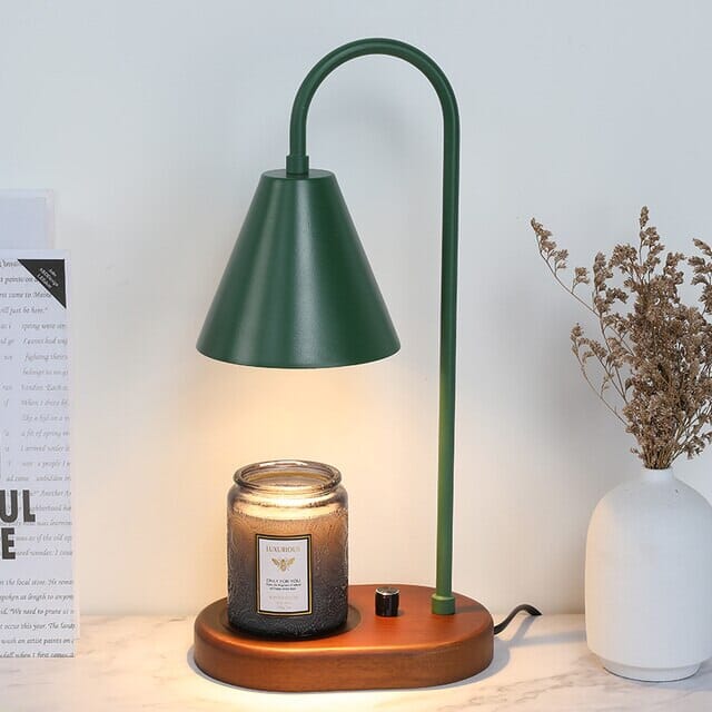 Aromatherapy Candle Brander Wax Warmer Lamp For Home Green NALANI