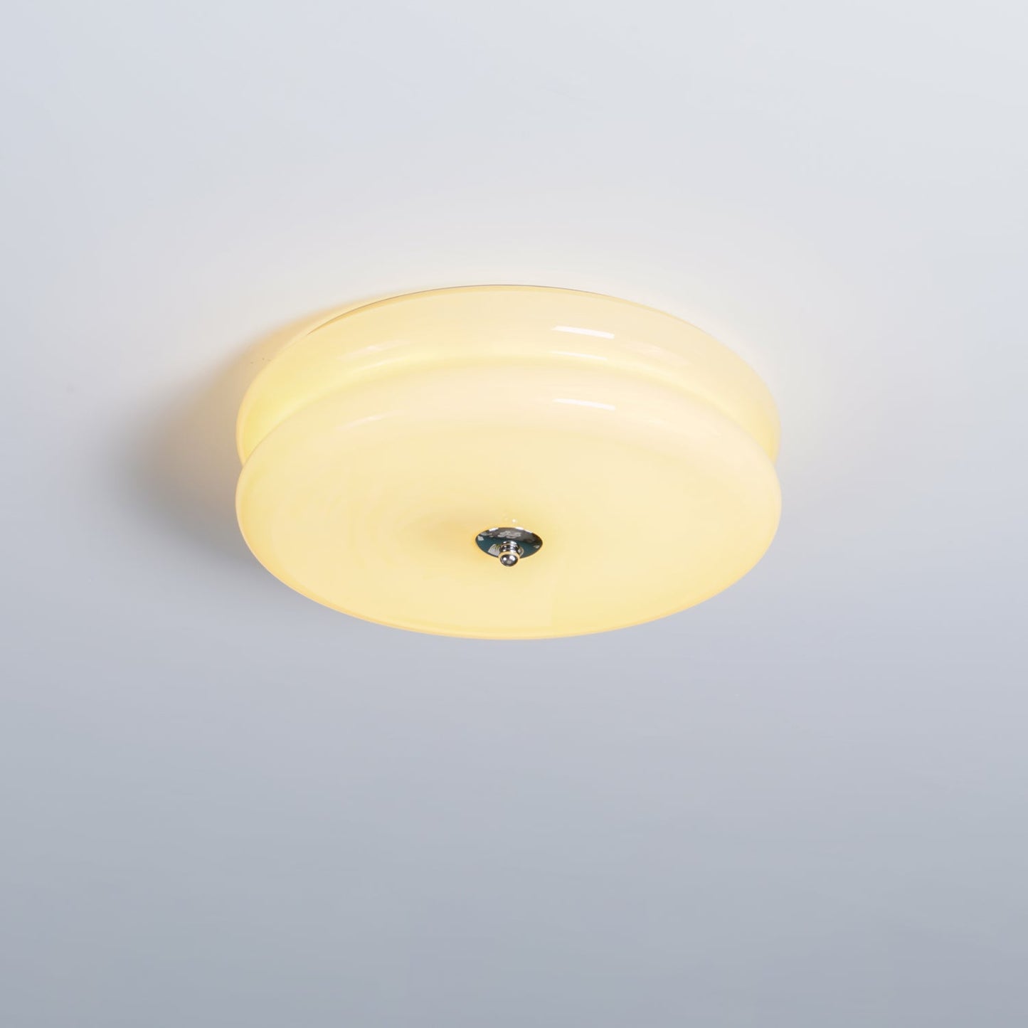 Art Deco Vintage Ceiling Light With White Glass Shade NALANI