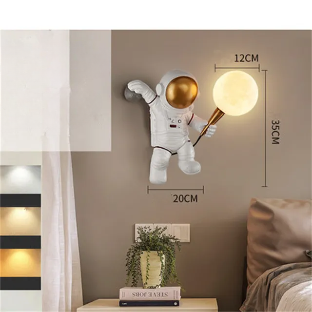 Astronaut LED Table Lamp for Kids Bedroom and Living Room Lighting Flyer Warm white (2700-3500K) NaLani