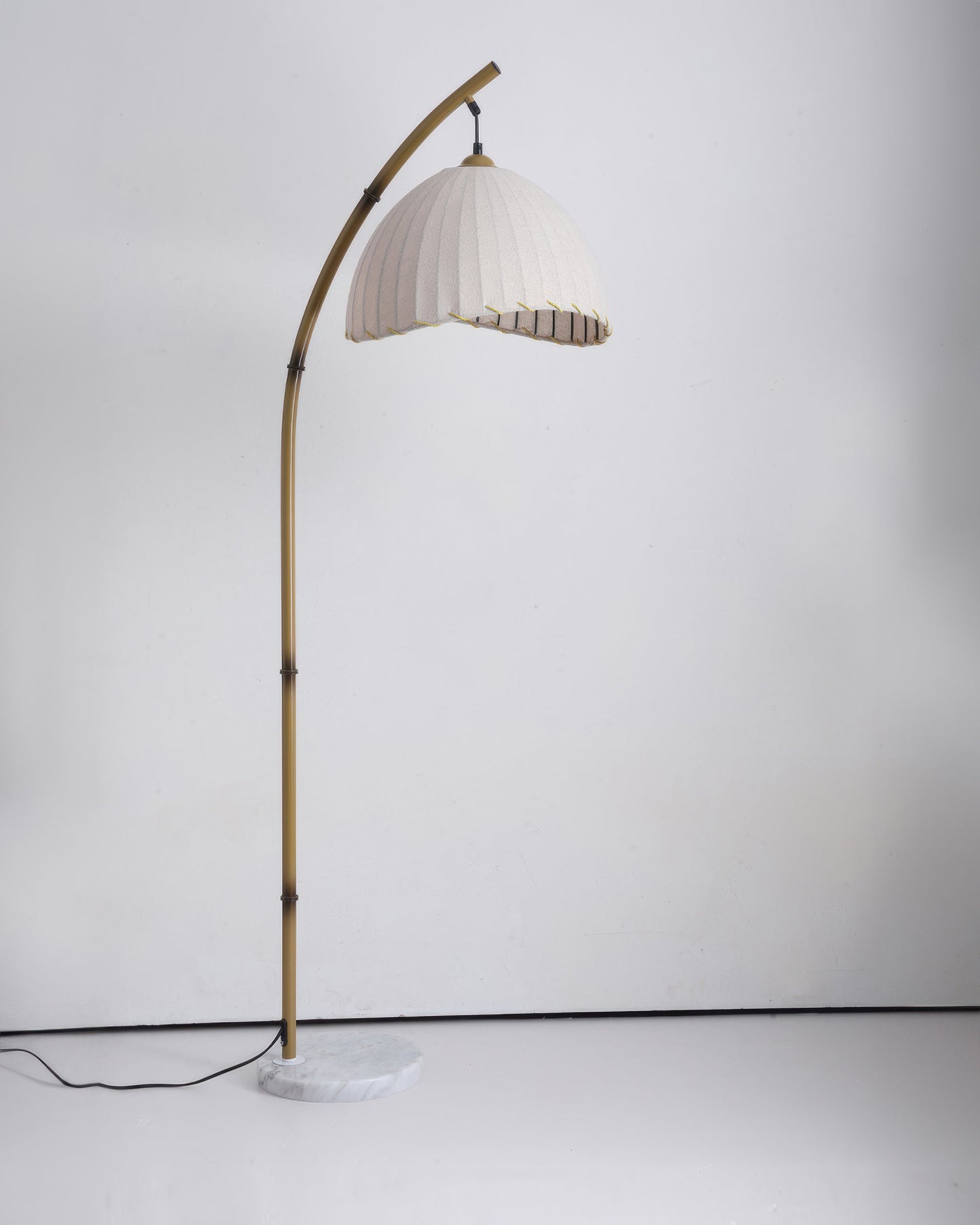 Bamboo Floor Lamp With Fabric Shade For Serene Zen Ambience NALANI