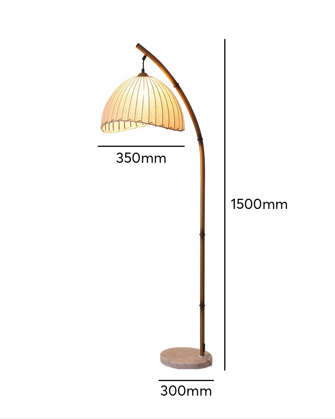 Bamboo Floor Lamp With Fabric Shade For Serene Zen Ambience NALANI