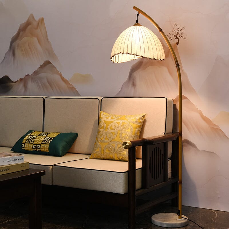 Bamboo Floor Lamp for Modern Home Decor and Elegant Lighting NaLani