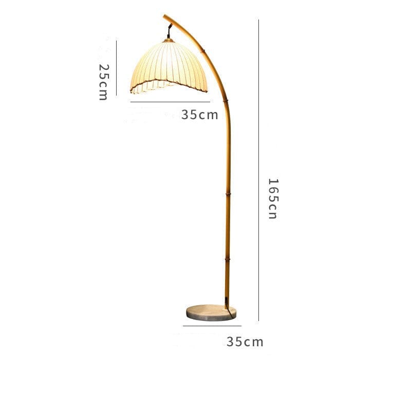 Bamboo Floor Lamp for Modern Home Decor and Elegant Lighting NaLani