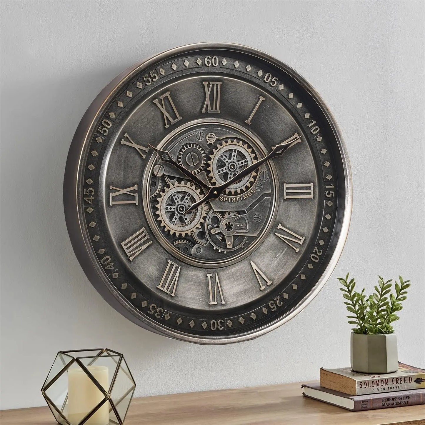 Battery Powered Wall Clock for Home or Office Modern Decor NALANI