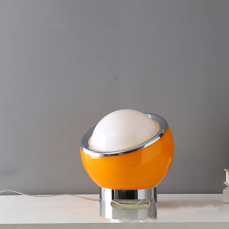 Bauhaus Style Opal Glass Lamp With Minimalist Soft Light Orange NALANI