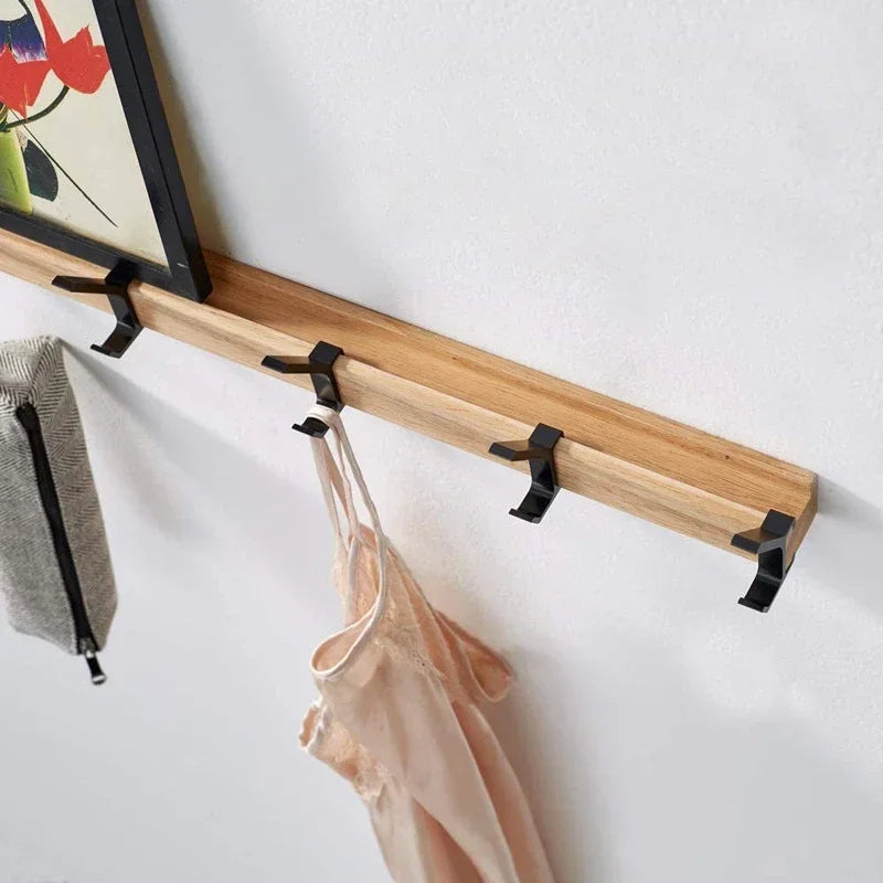 Black Wall Coat Rack With 5 Removable Hooks for Jackets NaLani