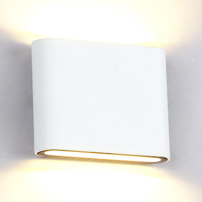 Black White Rectangular LED Wall Washer Hallway Sconce White 4.5" Warm NALANI