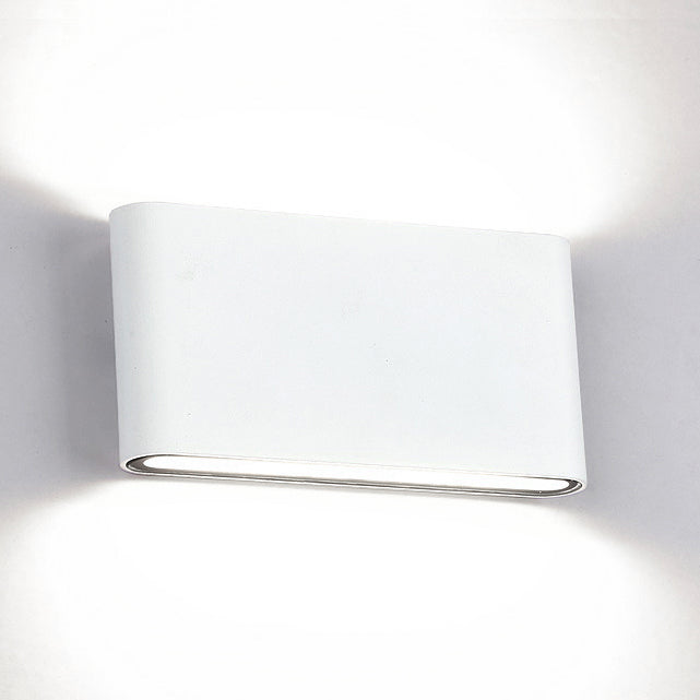 Black White Rectangular LED Wall Washer Hallway Sconce White NALANI