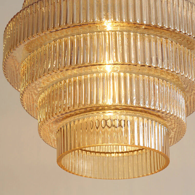 Bottle Shaped Brass Glass Hanging Lamp for Vintage Elegance NaLani