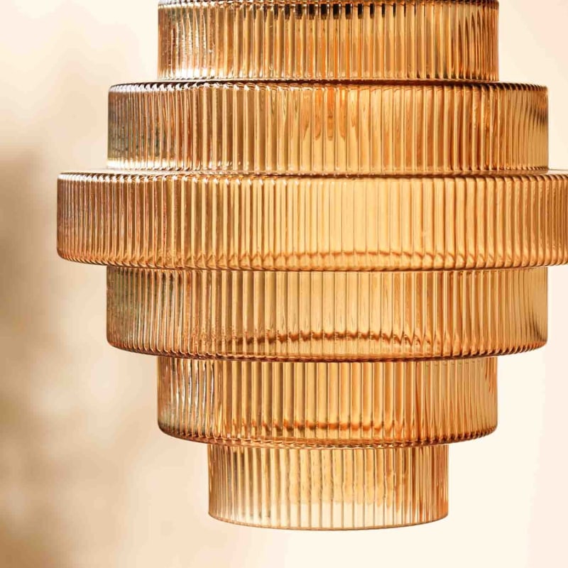 Bottle Shaped Brass Glass Hanging Lamp for Vintage Elegance NaLani