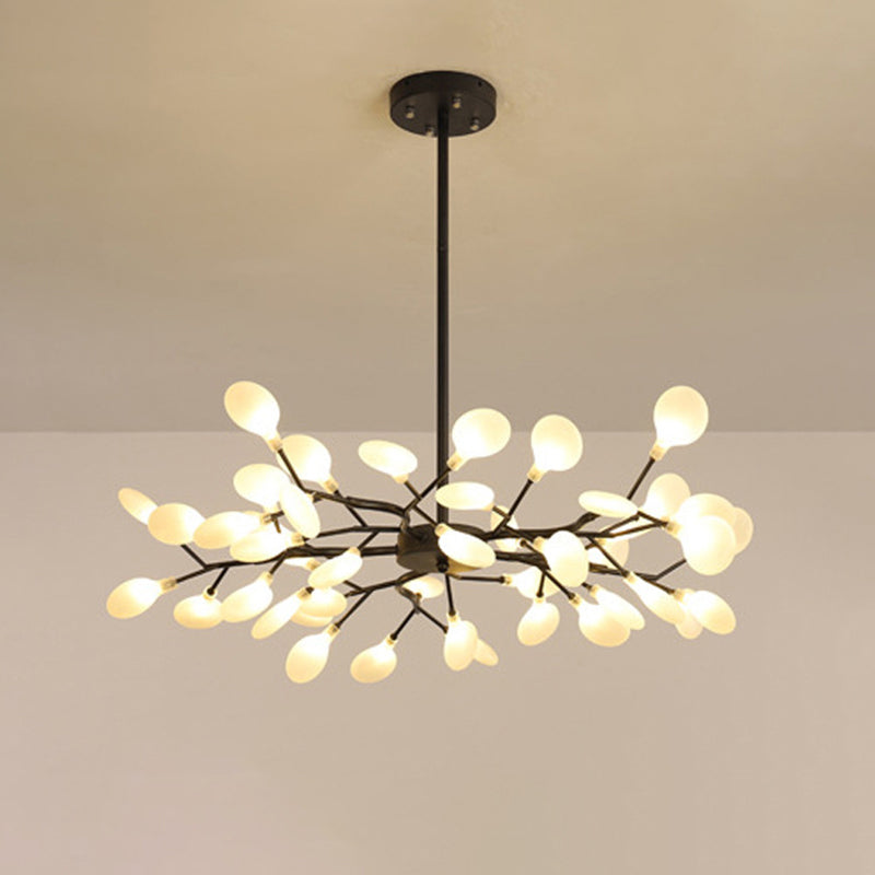 Branched Firefly Chandelier LED Pendant Light Modern Acrylic 30 Black A NALANI