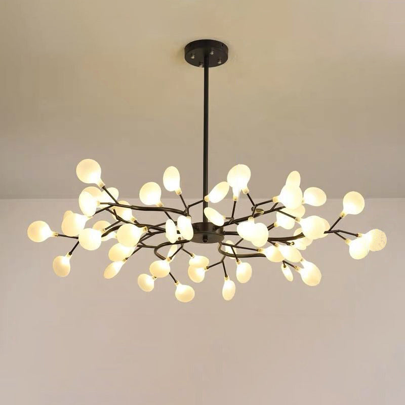 Branched Firefly Chandelier LED Pendant Light Modern Acrylic 54 Black A NALANI