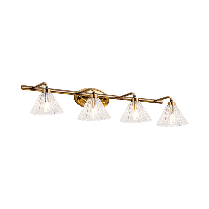 Brass Cone LED Vanity Light 1 2 3 Bulb Wall Sconce Bath NALANI