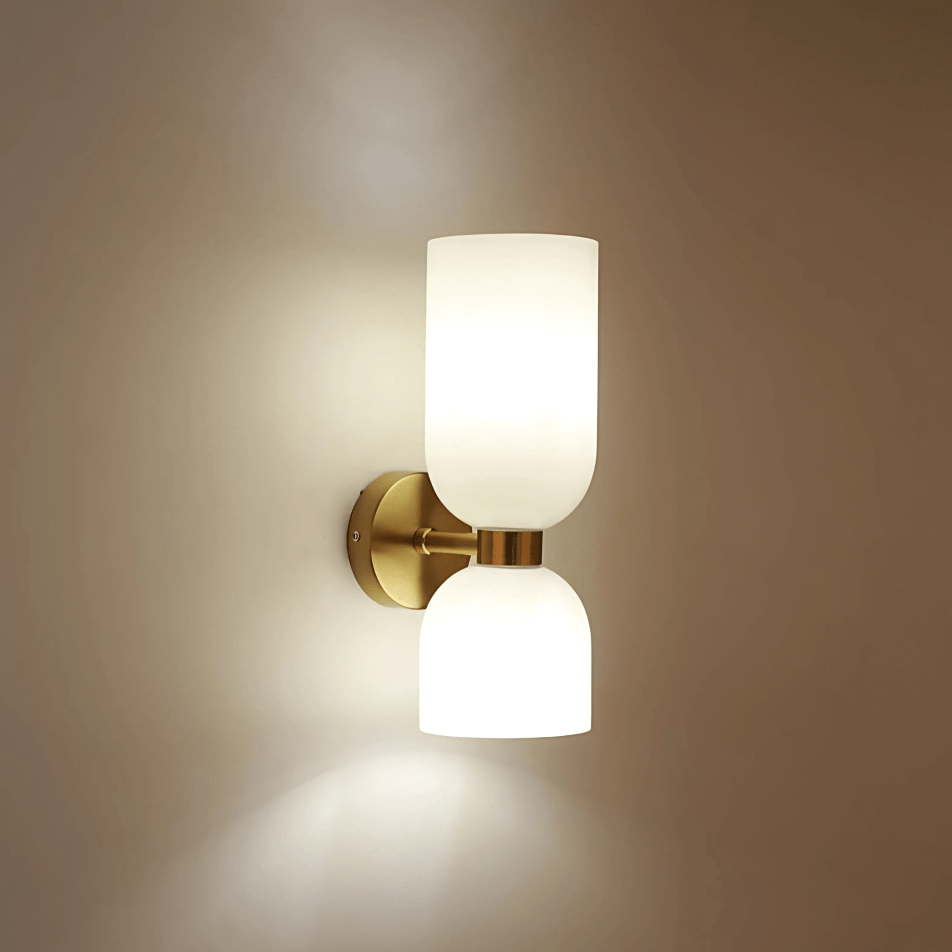 Brass Wall Light Glass Shade E14 Socket 3000K Modern NALANI