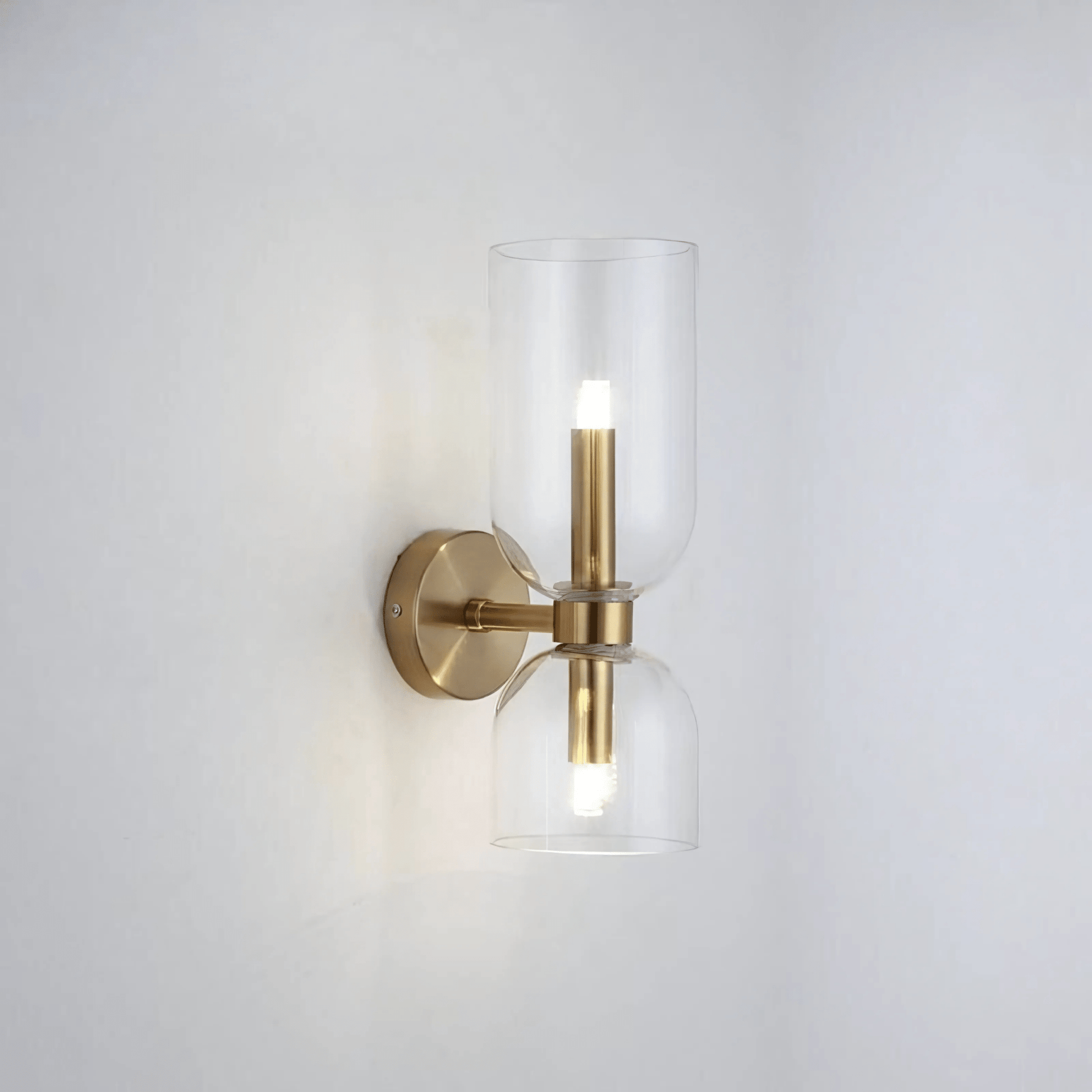 Brass Wall Light Glass Shade E14 Socket 3000K Modern NALANI