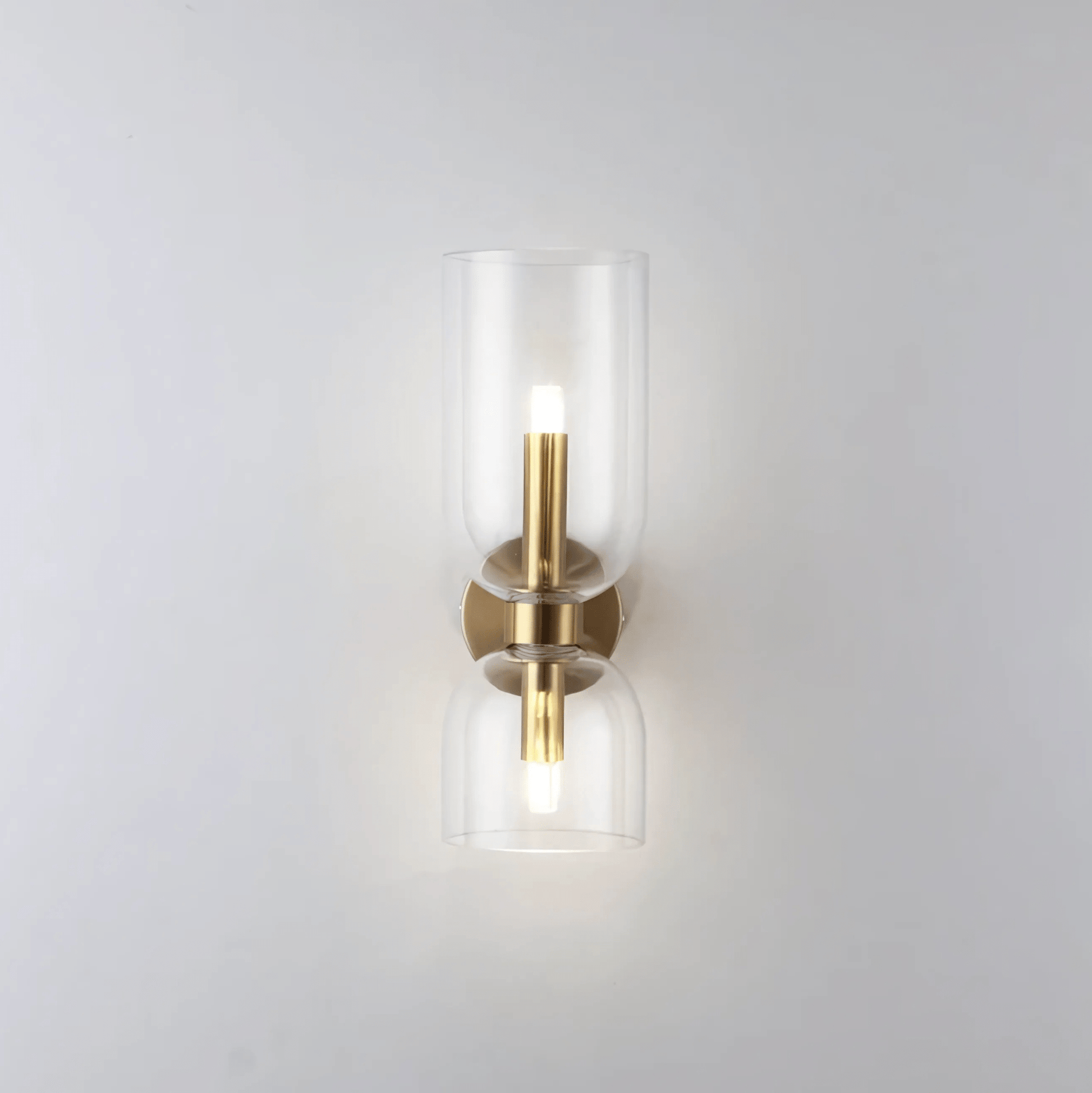 Brass Wall Light Glass Shade E14 Socket 3000K Modern NALANI