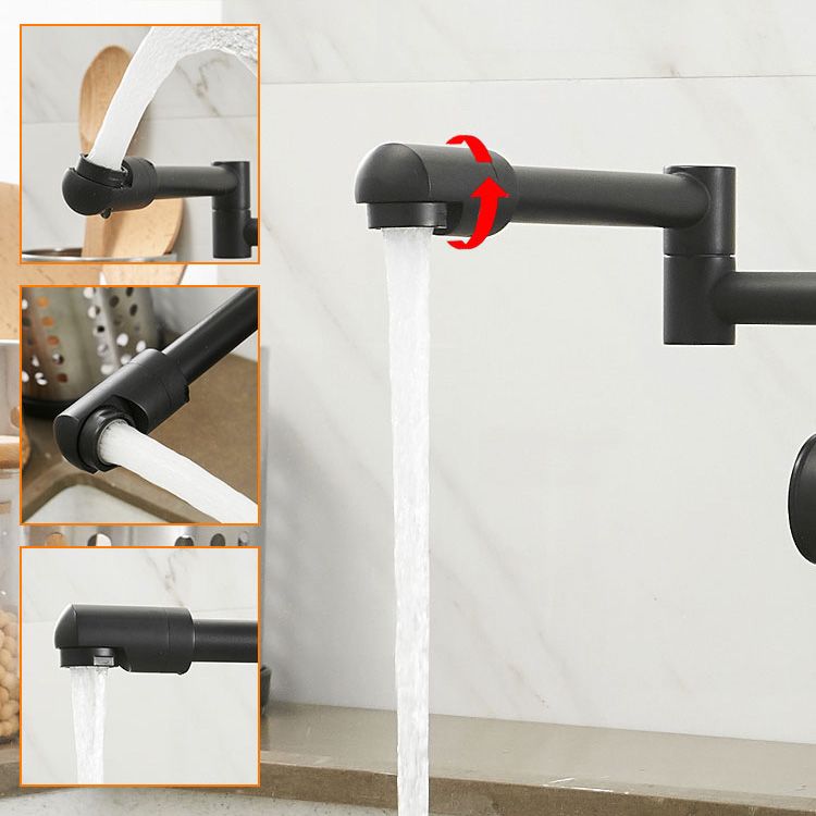 Brass Wall Mounted Pot Filler Faucet With Single Lever NALANI