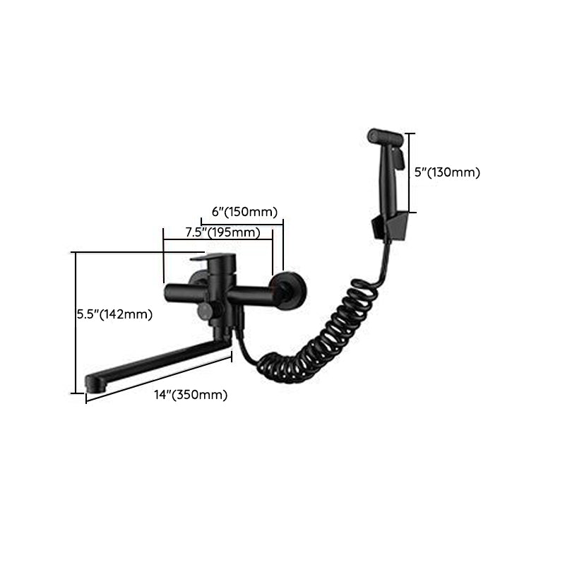 Bridge Style Kitchen Faucet Stainless Steel Swivel Spout NALANI