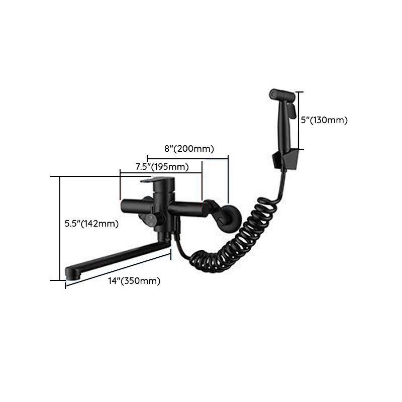 Bridge Style Kitchen Faucet Stainless Steel Swivel Spout NALANI