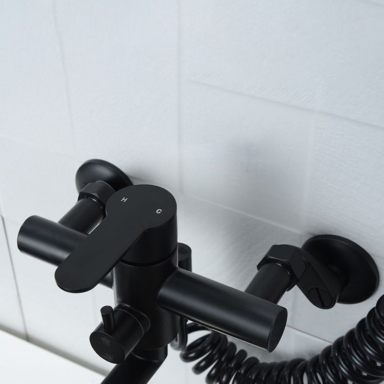 Bridge Style Kitchen Faucet Stainless Steel Swivel Spout NALANI