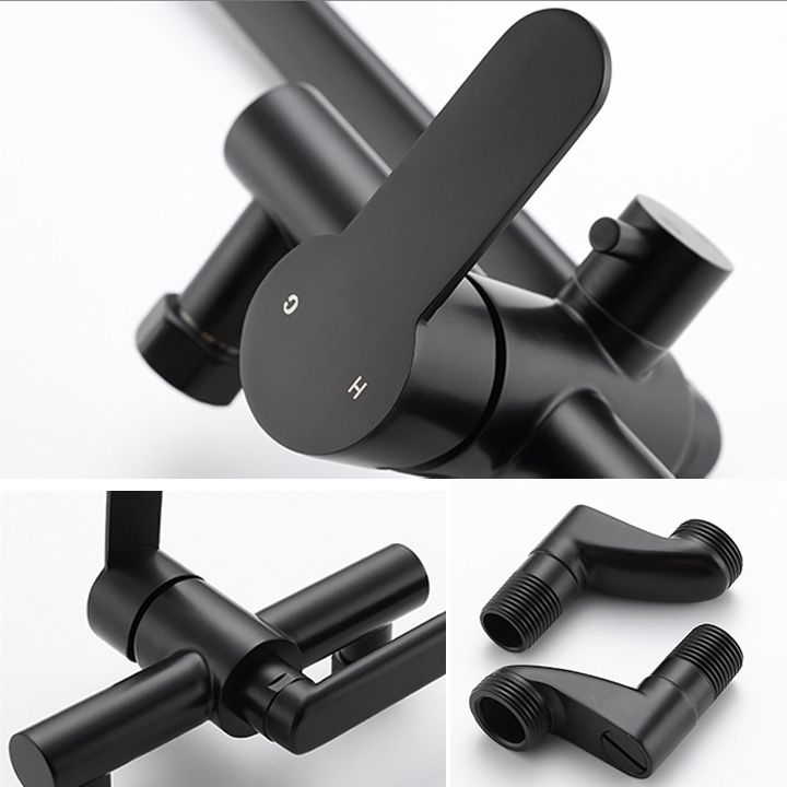 Bridge Style Kitchen Faucet Stainless Steel Swivel Spout NALANI