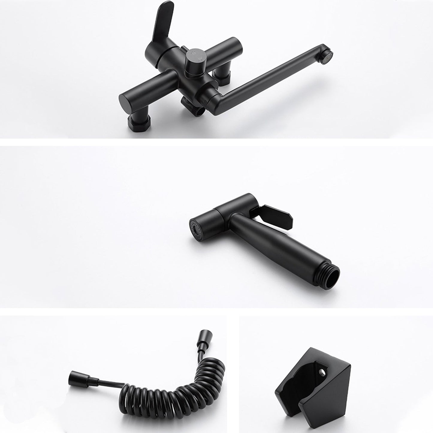 Bridge Style Kitchen Faucet Stainless Steel Swivel Spout NALANI