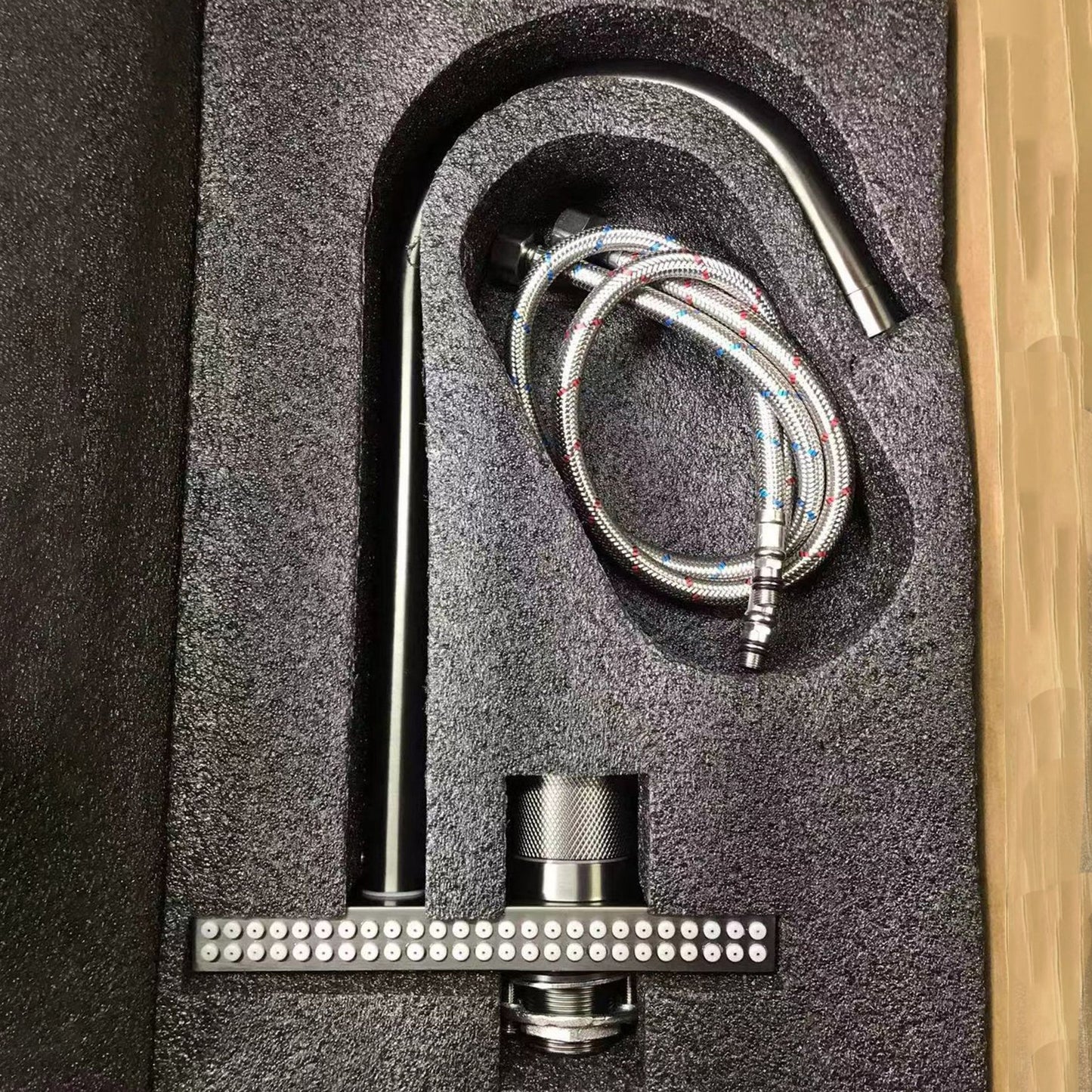 Brushed Nickel Kitchen Faucet With Swivel Spout Deck Mounted NALANI