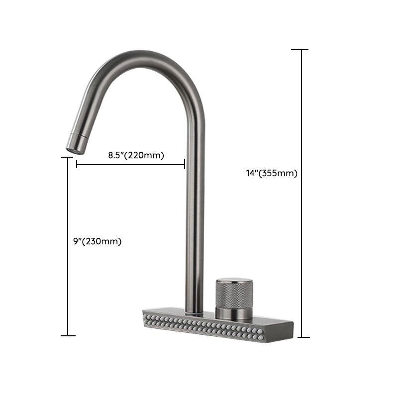 Brushed Nickel Kitchen Faucet With Swivel Spout Deck Mounted NALANI