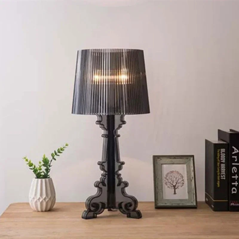 Burgundy Table Lamp with Timeless Elegance for Home Decor Black NaLani