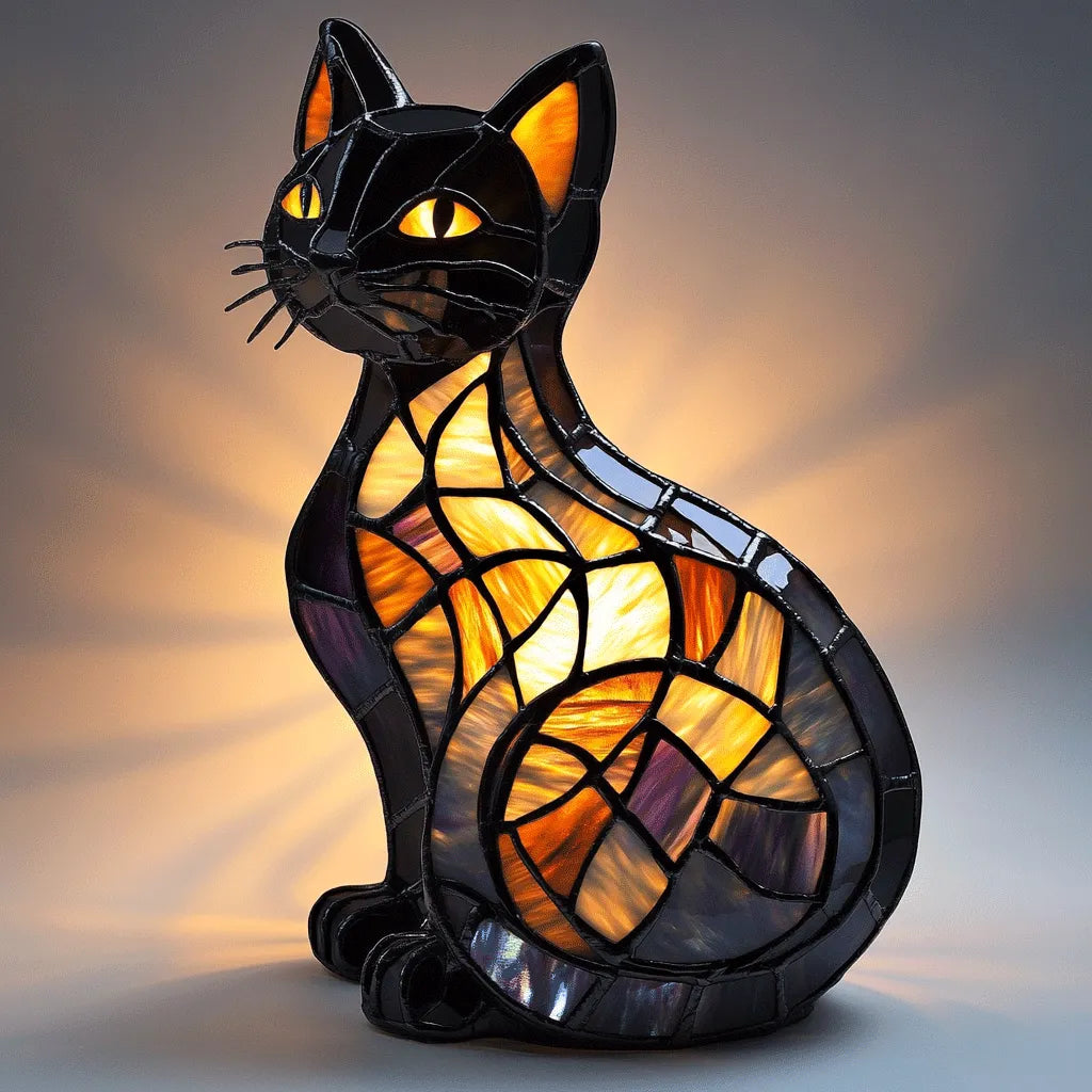 Cat Night Lamp Cute Glow Kitty Decor Desk Light Ambience NALANI