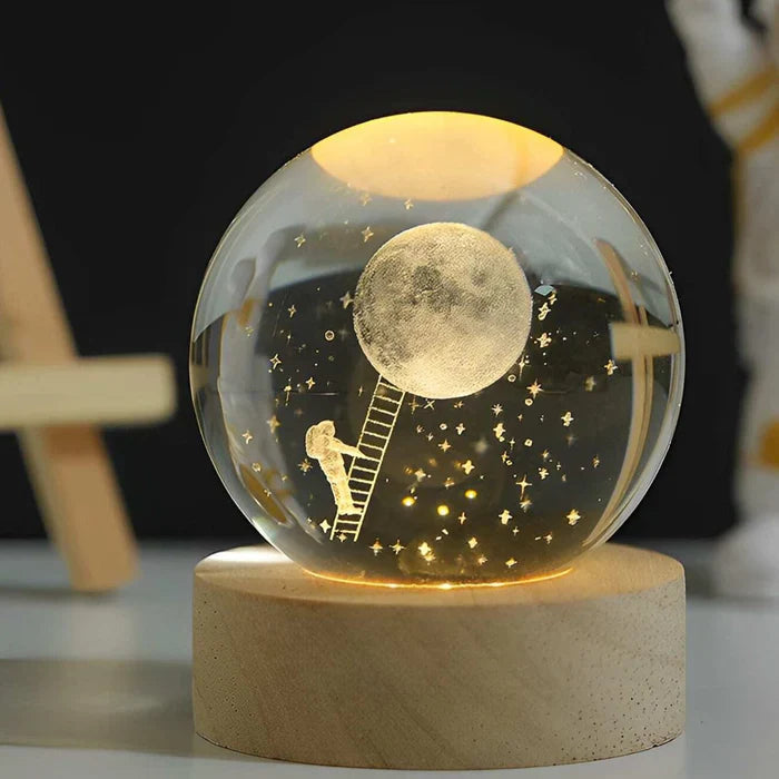 Celestial Glow Light-Up Ball with 3D Space Engravings Lady to the sky NaLani