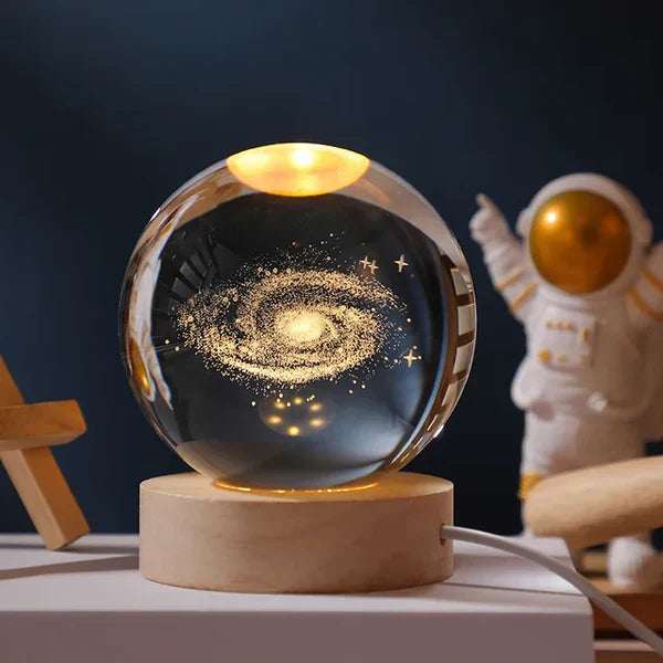 Celestial Glow Light-Up Ball with 3D Space Engravings Milky Way NaLani