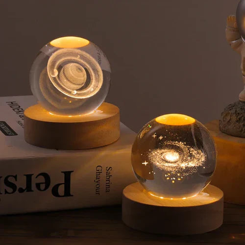 Celestial Glow Light-Up Ball with 3D Space Engravings NaLani