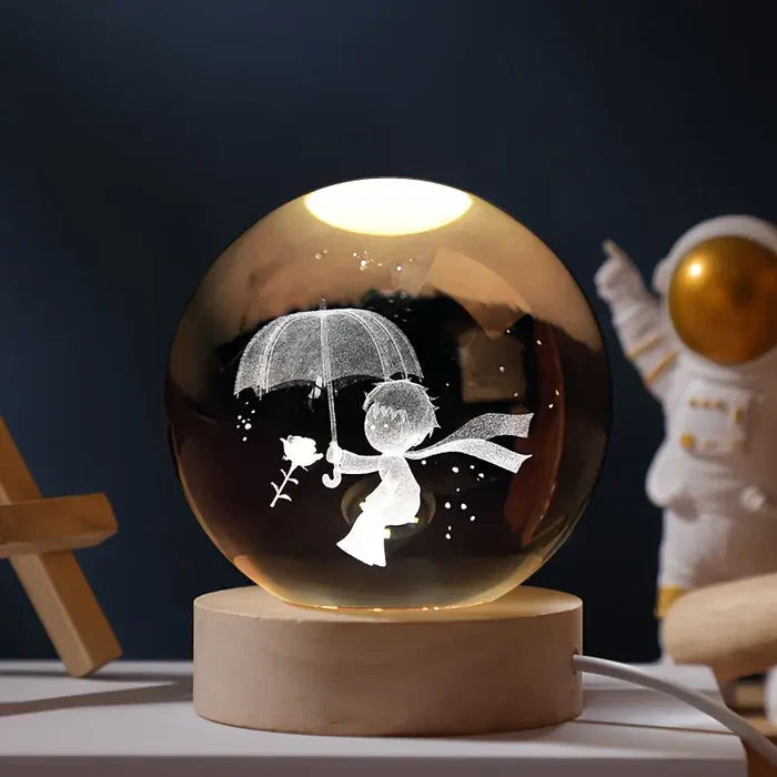 Celestial Glow Light-Up Ball with 3D Space Engravings umbrella NaLani