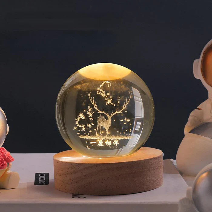 Celestial Glow Light-Up Ball with 3D Space Engravings Ren NaLani