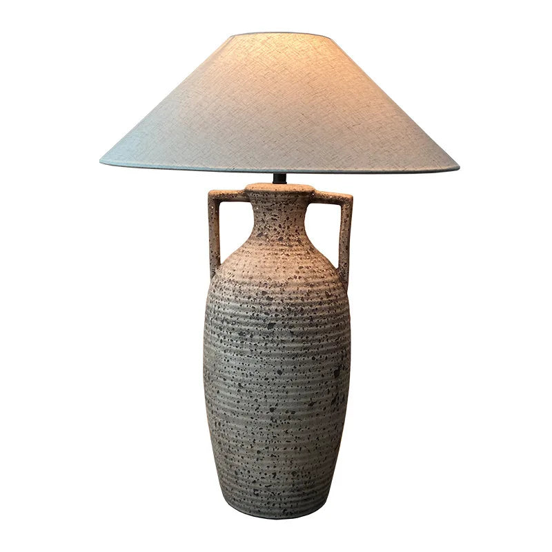 Ceramic Desk Lamp with Linen Shade for Cozy Illumination NALANI