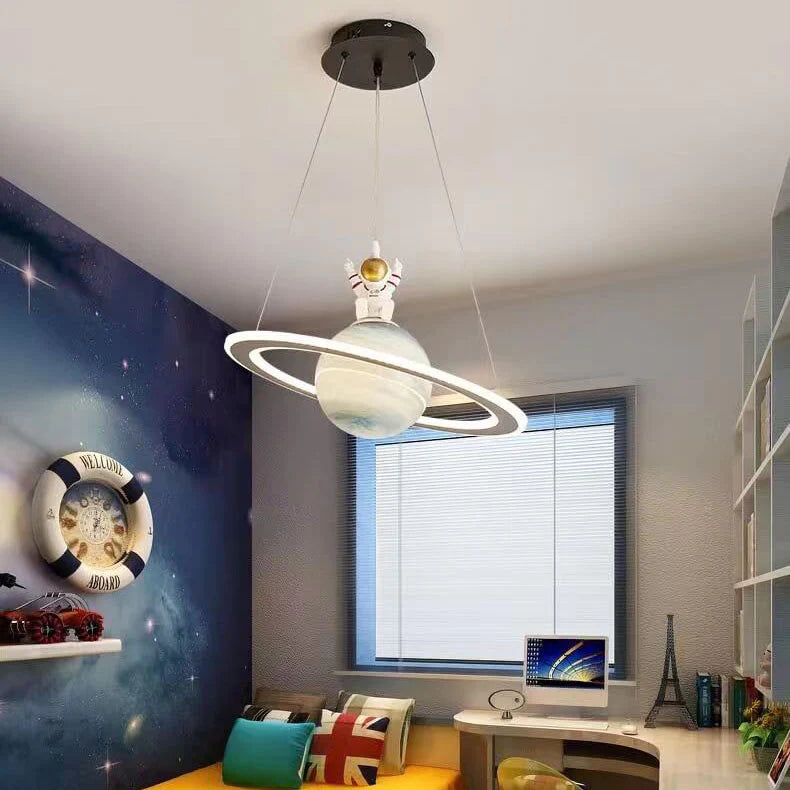 Children's LED Hanging Lamp with Planetary Motif for Kids Room NaLani
