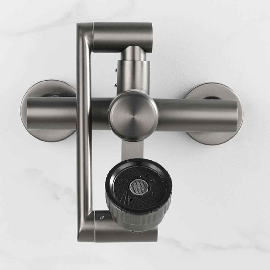 Chrome Wall Mounted Kitchen Faucet Single Handle Two Hole NALANI