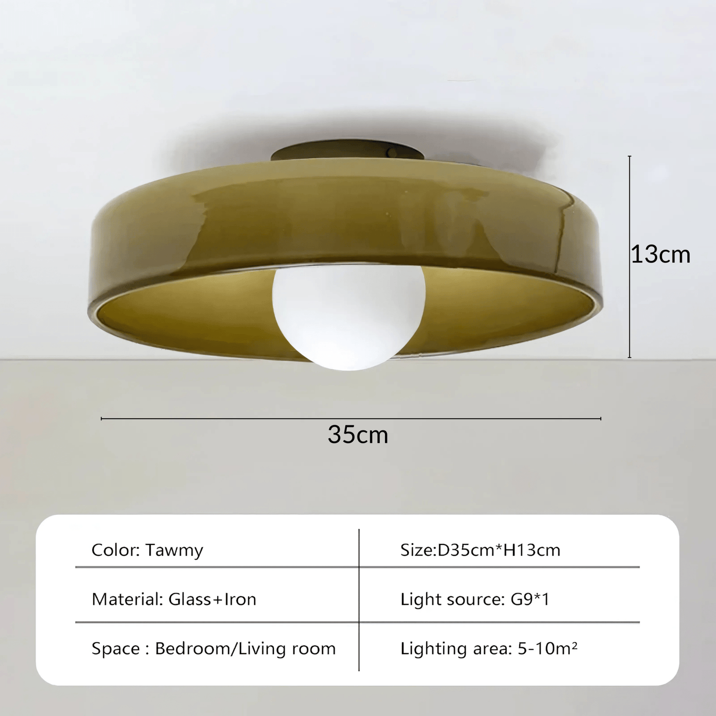 Circular Ceiling And Wall Light With Four Color Options Tawny 35cm NALANI