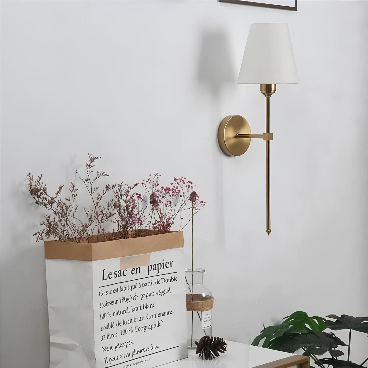 Classic Elegance Cordless Wall Light for Timeless Home Decor Gold Round NaLani