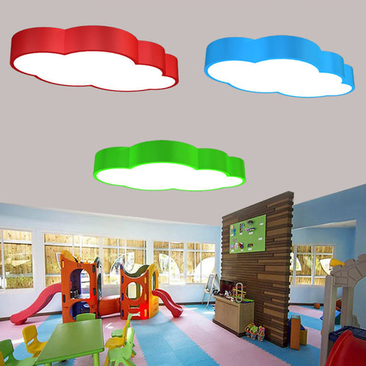 Cloud Shaped Nursery Ceiling Light Led Acrylic Kids Red NALANI