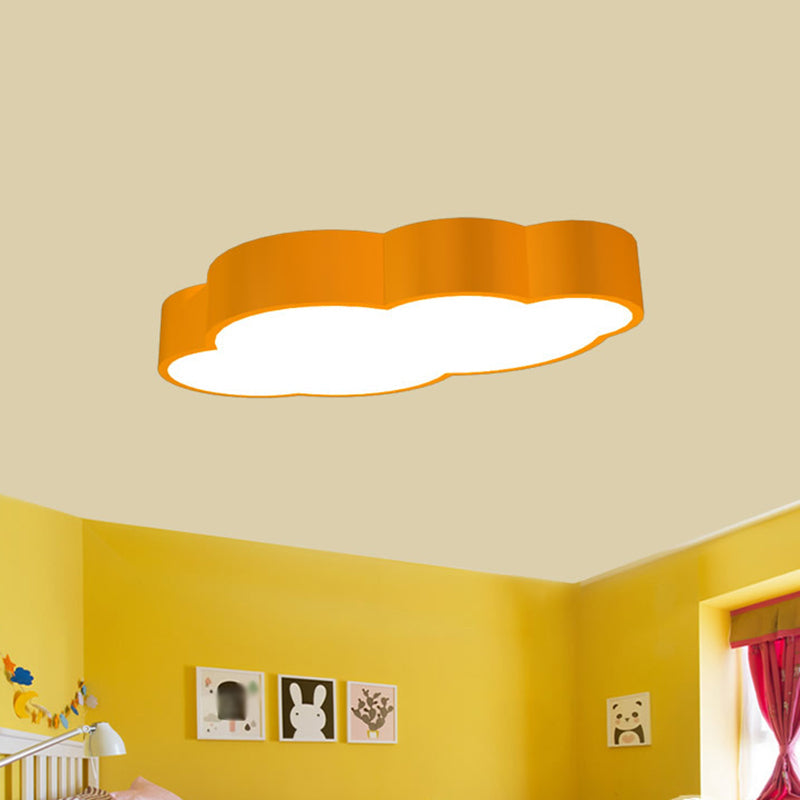 Cloud Shaped Nursery Ceiling Light Led Acrylic Kids Yellow NALANI