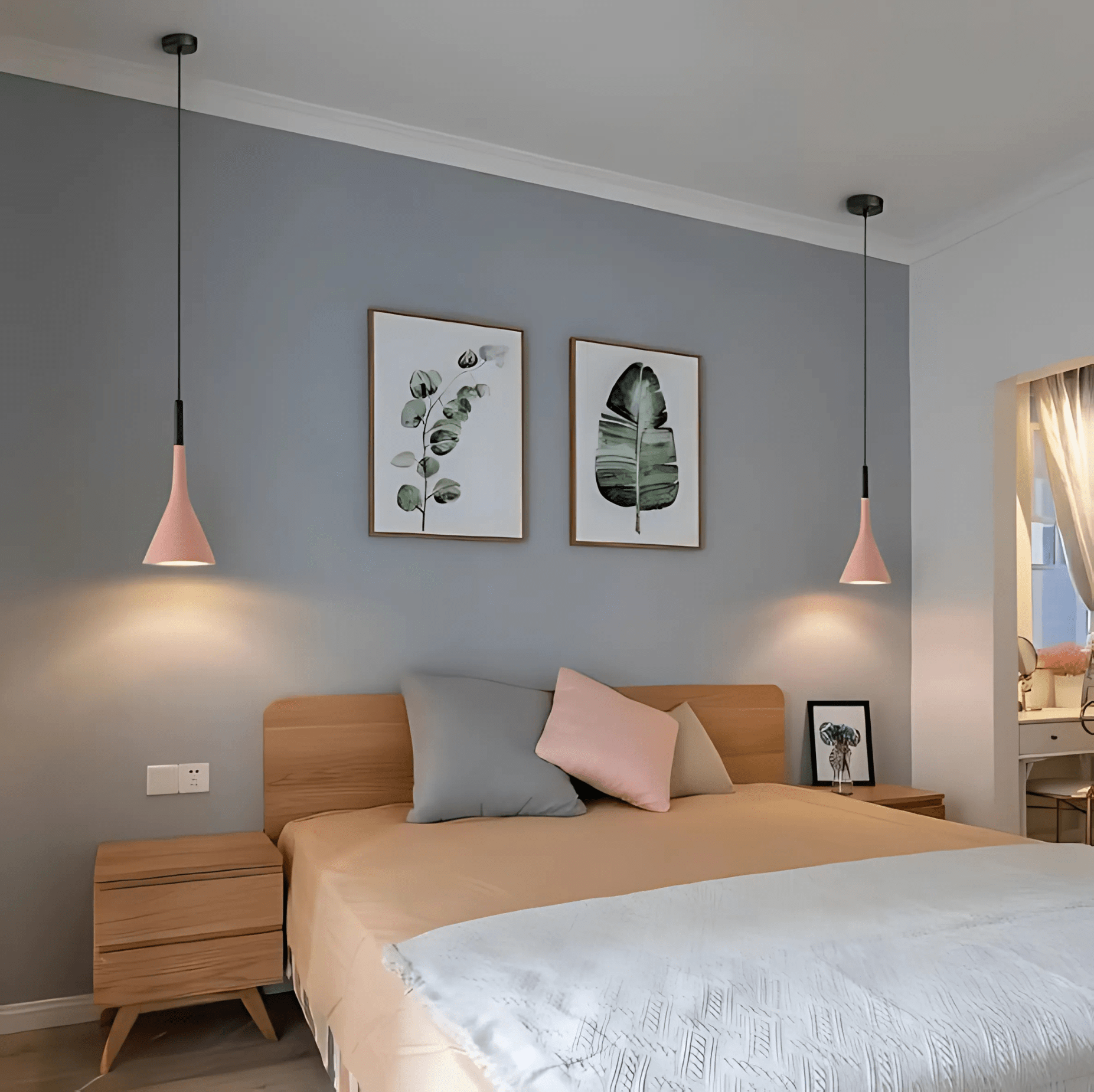 Colorful Cone Pendant Lights Warm White E27 Modern Metal NALANI