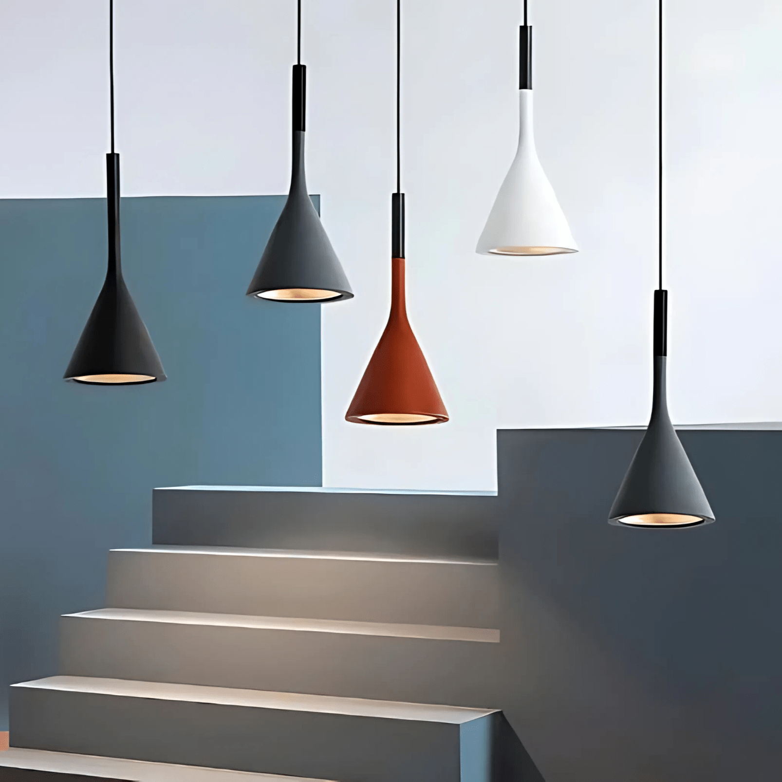 Colorful Cone Pendant Lights Warm White E27 Modern Metal NALANI