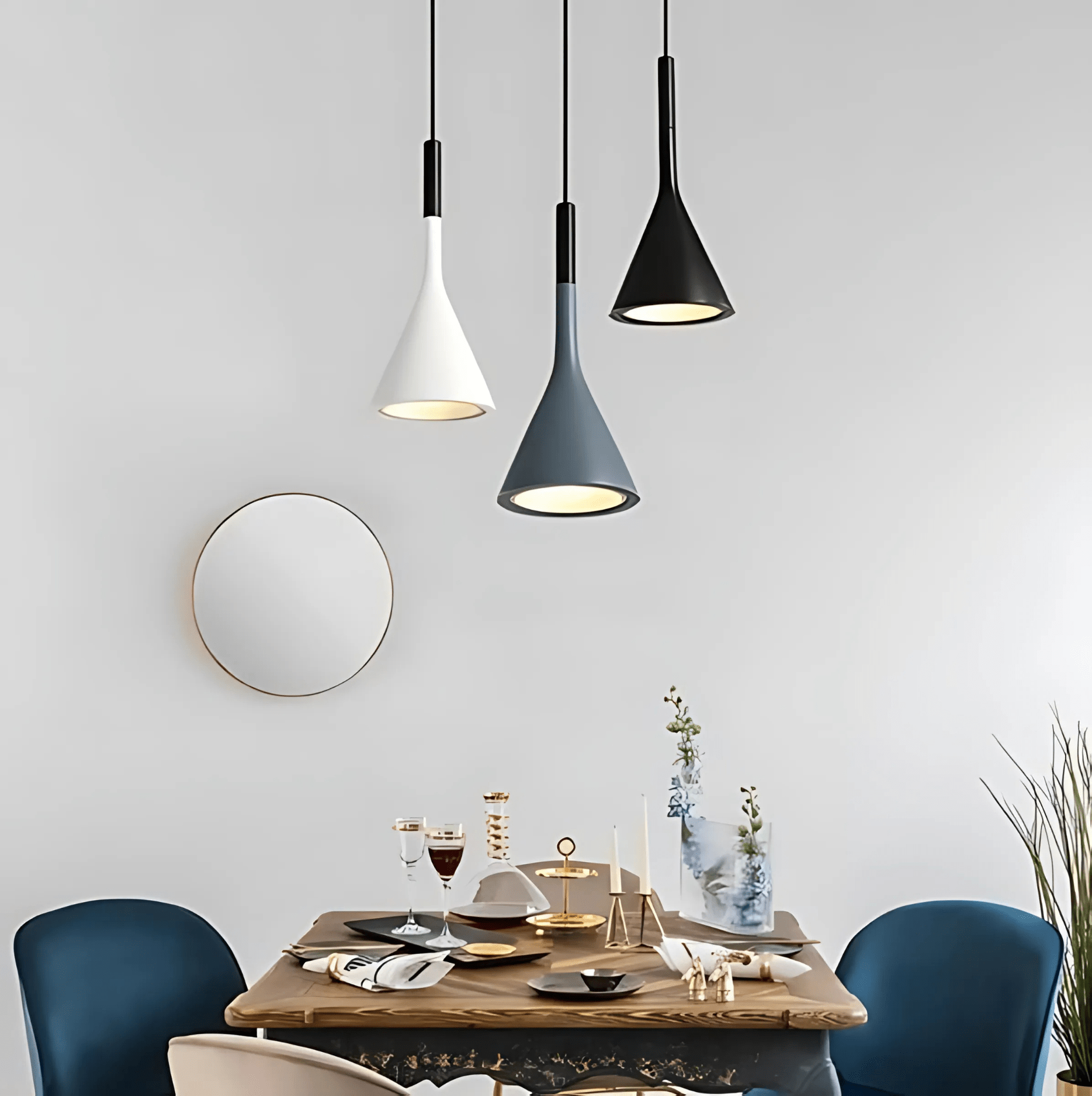 Colorful Cone Pendant Lights Warm White E27 Modern Metal NALANI
