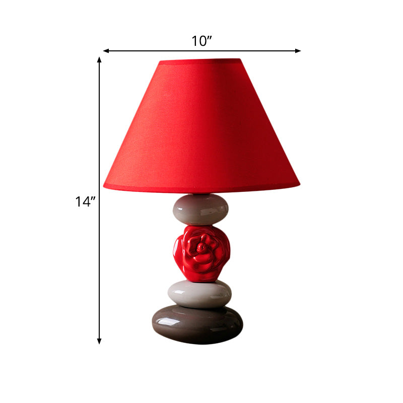 Cone Fabric Shade Table Lamp For Elegant Home Lighting NALANI