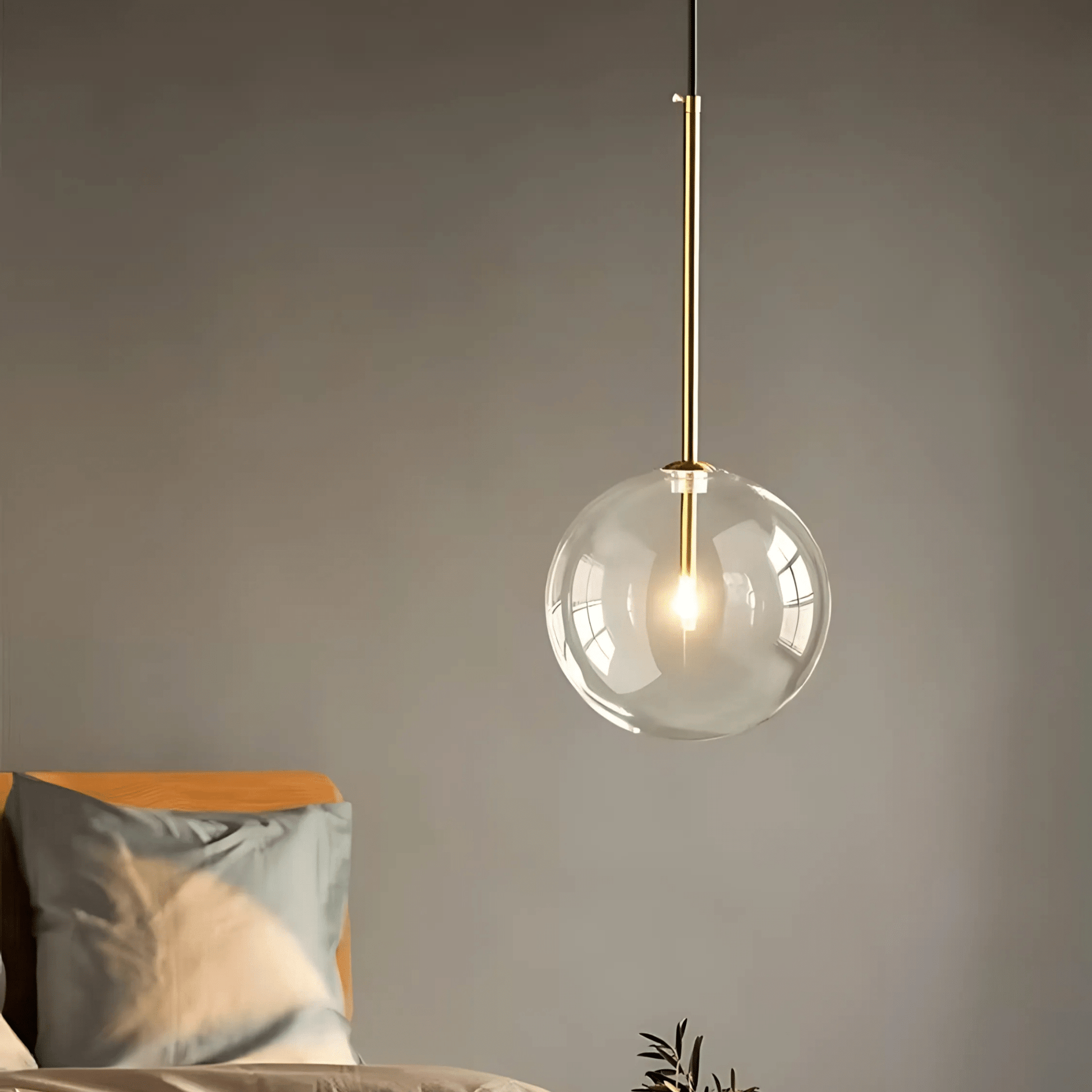 Contemporary Glass Globe Pendant Light In Three Sizes NALANI
