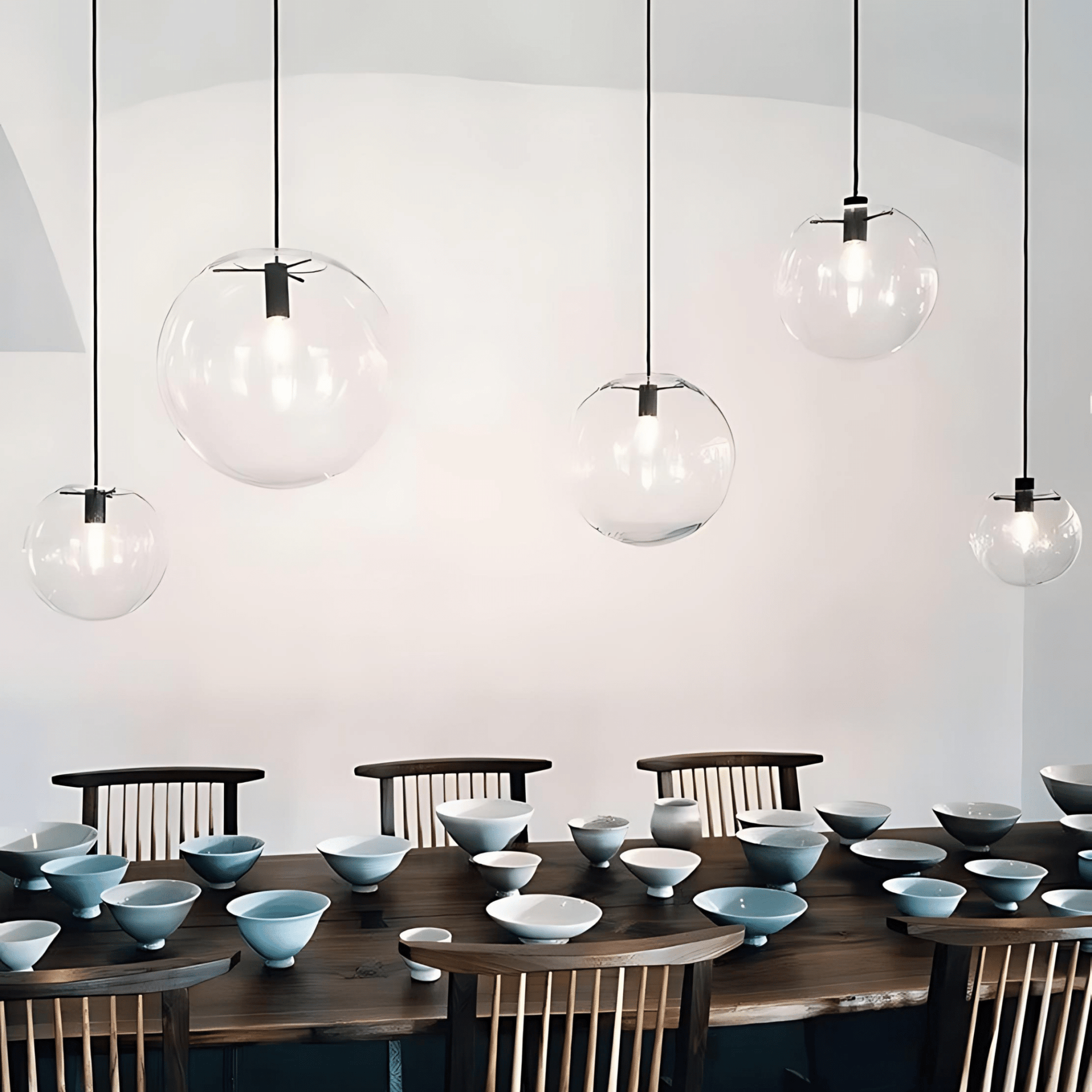 Contemporary Glass Globe Pendant Light In Three Sizes NALANI