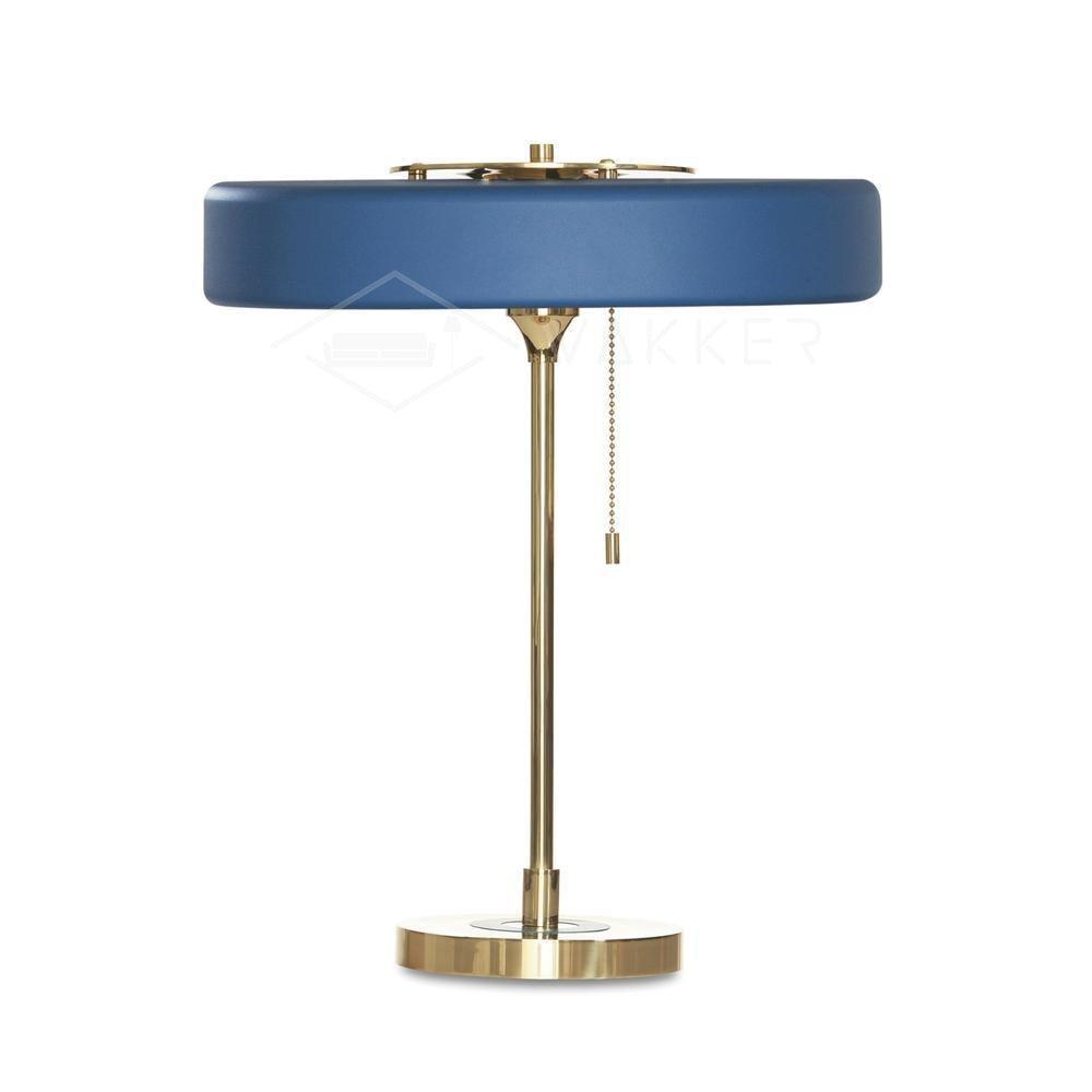 Contemporary Opal Diffuser Table Lamp With Warm Glow ∅ 13.8″ x H 18.9″ Dia 35cm x H 48cm Gold+Blue NALANI