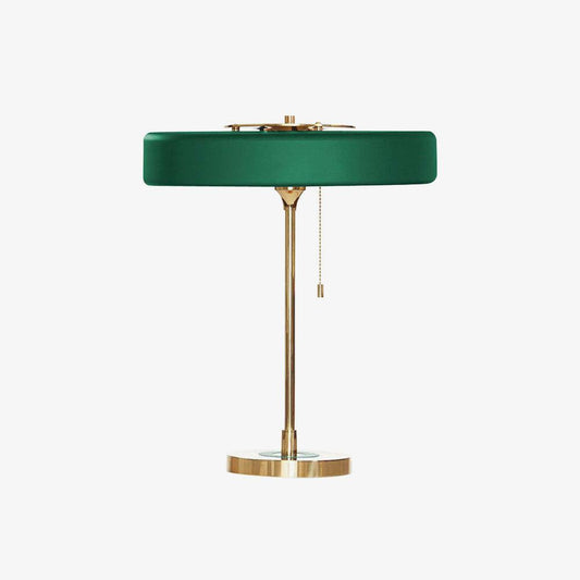 Contemporary Opal Diffuser Table Lamp With Warm Glow ∅ 13.8″ x H 18.9″ Dia 35cm x H 48cm Gold+Green NALANI